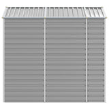 Garden Shed Light grey Galvanised steel 191x215x198 cm 3188243