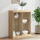 Sideboard with LED Lights Sonoma Oak 81x37x100 cm 836716