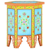 ZNTS Hand-painted Side Table Multicolour 38x33x42 cm Solid Mango Wood 285879