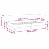 Corner Bed Frame Yellow 80 x 200 cm Velvet and Engineered wood 42016212