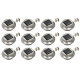 Outdoor Solar Lamps 12 pcs LED Round 12 cm White 277135
