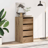 Corner Chest of Drawers Artisian Oak 40x41x76 cm Engineered Wood 852869