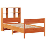 Bookcase Bed without Mattress Wax Brown 90x190 cm Small Single Solid Wood Pine 3323010