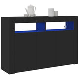 Sideboard Black 116 x 30 x 75 cm Engineered Wood 3333877