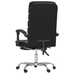 ZNTS Massage Reclining Office Chair Black Faux Leather 349814