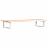 Basin Shelf Wall Mounted Steel and Solid Wood Oak 3302548