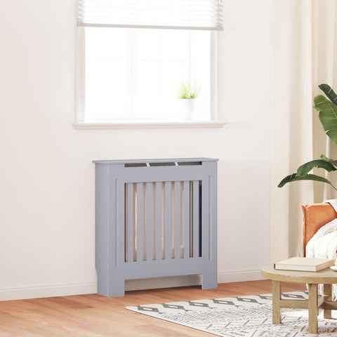 Radiator Cover Grey 78 x 19 x 81.5cm Engineered Wood 3403243