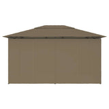 Garden Marquee with Curtains 4x3 m Taupe 180 g/m 312232