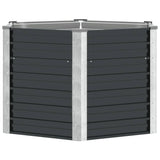 Garden Raised Bed Anthracite 129x129x77 cm Galvanised Steel 45734