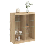 Sideboard with LED Lights Sonoma Oak 81x37x100 cm 836716