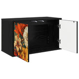 Wall-mounted TV Cabinet GENNEP 69 x 33 x 40 cm Black Oak 8007122
