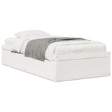 Bed Frame without Mattress White 100x200 cm Solid Wood Pine 846829