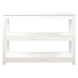 Console Table White 110x40x74 cm Solid Wood Pine 821665