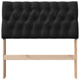 Upholstered Headboard Black 90 cm Solid Pine Wood 879361