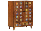 Highboard with Door Walnut 60 x 33.5 x 100 cm Solid Mango Wood 4018254