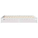 Bed Frame without Mattress White 160x200 cm Solid Wood Pine 3301441