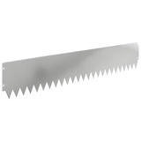 Lawn Edging 20 pcs 103 x 20 cm Steel Silver 8008387
