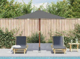 44535 Outdoor Parasol with Wooden Pole 150x200 cm Anthracite