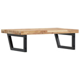 Basin Shelf Wall Mounted Steel and Solid Wood Acacia 3302811