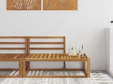 Outdoor End Sofa Natural 91 x 63 x 73 cm Solid Acacia Wood 900473