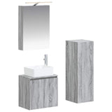 Bathroom Furniture Set 4 pcs Grey Sonoma 3407436