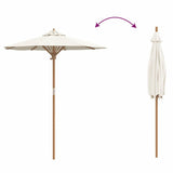 Garden Parasol Cream White 180 x 230 cm Bamboo 4108080