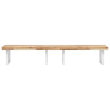 Basin Shelf Wall Mounted Steel and Solid Wood Acacia 3302820