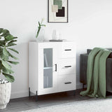 Sideboard High Gloss White 69.5x34x90 cm Engineered Wood 828054
