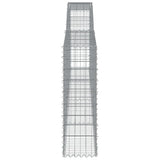 Arched Gabion Baskets 7 pcs 400x30x100/120 cm Galvanised Iron 3146871