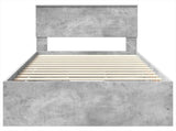 Bed Frame with Drawer Concrete Grey 90 x 190 cm Engineer Wood 3408022