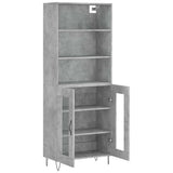 Highboard Concrete Grey 69.5x34x180 cm Engineered Wood 3189313