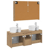 Bathroom Cabinet Set 4 pcs Artisan Oak Engineered Wood 3406470