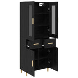 Highboard Black Oak 69.5 x 34 x 180 cm Engineered Wood 3416117