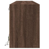 TV Wall Cabinet with LED Brown Oak 180x31x45 cm 3307939