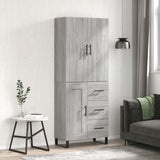 Highboard Grey Sonoma 69.5x34x180 cm Engineered Wood 3196041