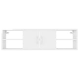 Wall Shelf High Gloss White 102x30x29 cm Engineered Wood 806262