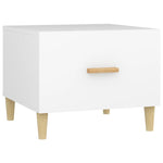 Coffee Tables 2 pcs White 50x50x40 cm Engineered Wood 812709