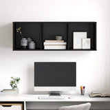 TV Cabinet Set Black Oak 37 x 37 x 107 cm Engineered Wood 875083