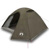 Camping Tent Dome 4-Person Brown Waterproof 4009619