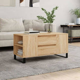 Coffee Table Sonoma Oak 102x44.5x50 cm Engineered Wood 831007