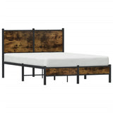 Metal Bed Frame without Mattress Smoked Oak 120x200 cm 4007812