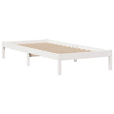 Bookcase Bed without Mattress White 90x200 cm Solid Wood Pine 3321621