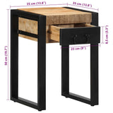 Side Table 35x35x50 cm Solid Rough Wood Mango 4015943