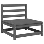2 Piece Garden Lounge Set Grey Solid Pinewood 805692