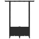 Raised Bed with Trellis and Roof Black 124.5 x 40 x 142 cm PP 3423030