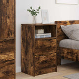 Bedside Tables with Drawer 2 pcs Smoked Oak 40 x 30 x 467 cm 888918