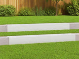 Garden Cover Profile 2 pcs 100 x 15 x 15 cm Steel White 8012964