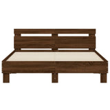 Bed Frame without Mattress Brown Oak 140x190 cm 3207440