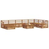 Outdoor Sofa Set 9 pcs Natural Solid Acacia Wood 3373994