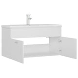 Sink Cabinet with Built-in Basin White Engineered Wood 3071288